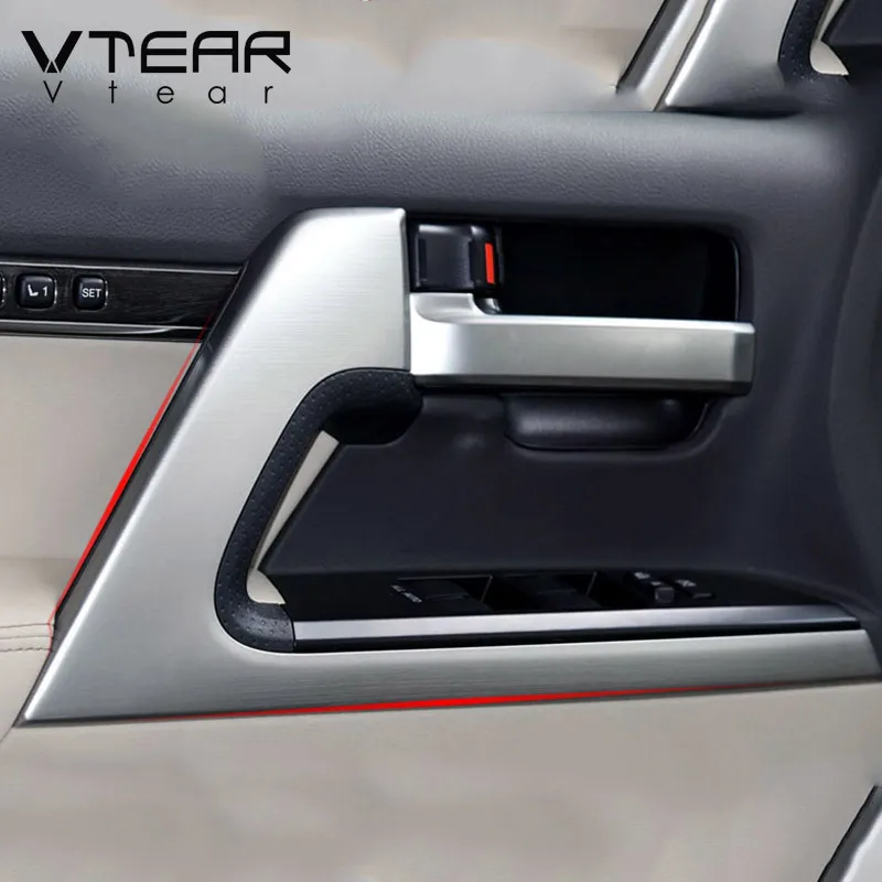 Vtear For Toyota LAND CRUISER 200 car door inner handle bowl trim interior Grip cover decoration styling accessories parts 2020