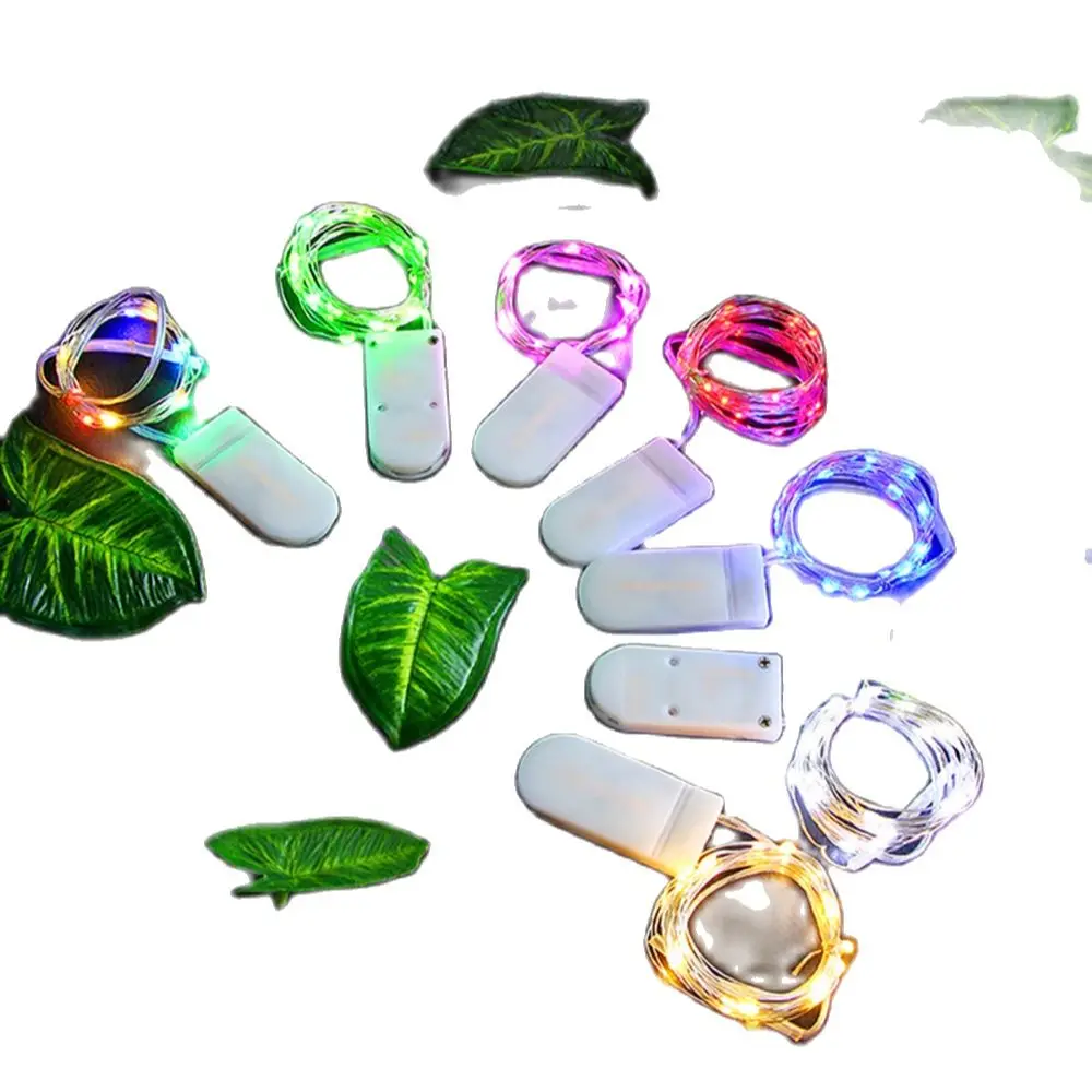 

Mixed Colors HM00003-A 100pcs/lot 7Colors 1M Decorative Led Strip Light Button Lamp Festival Decoration Lights For DIY Lei Haku