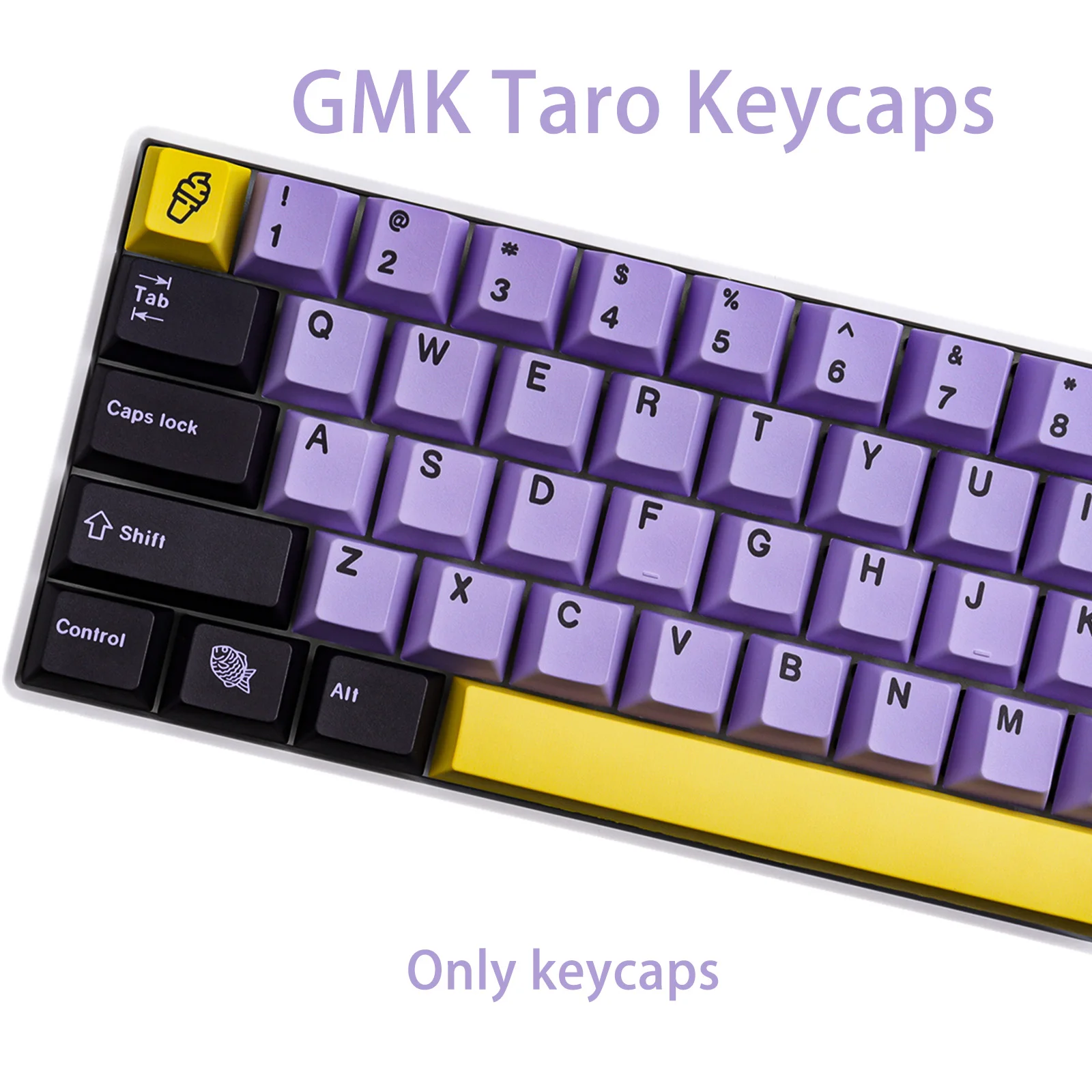 Teclas Taro PBT de 130 teclas, teclas Cherry Profile DYE-SUB personalizadas, GMK Taro para teclado mecánico/teclado mecánico de juego