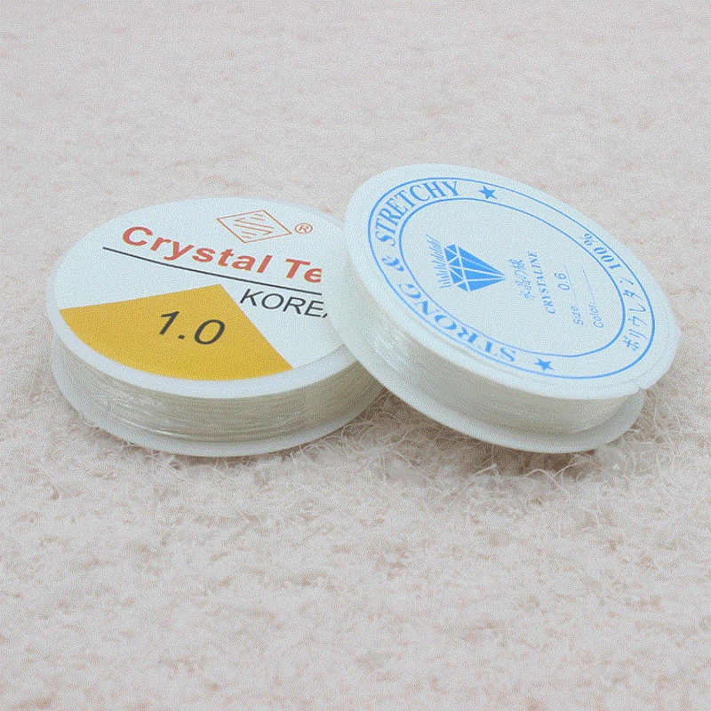 Free Shipping Transparent Crystal Beading Stretch Cord Elastic Line Thread String Pick Size For Jewelry Making