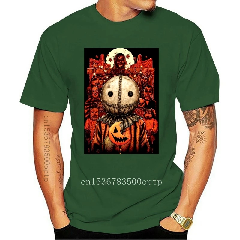 New Trick R Treat Sam Premium Black Regular Fit Horror T Shirt By William Anderson Cartoon T Shirt Men Fashion 2021 Unisex Tshir