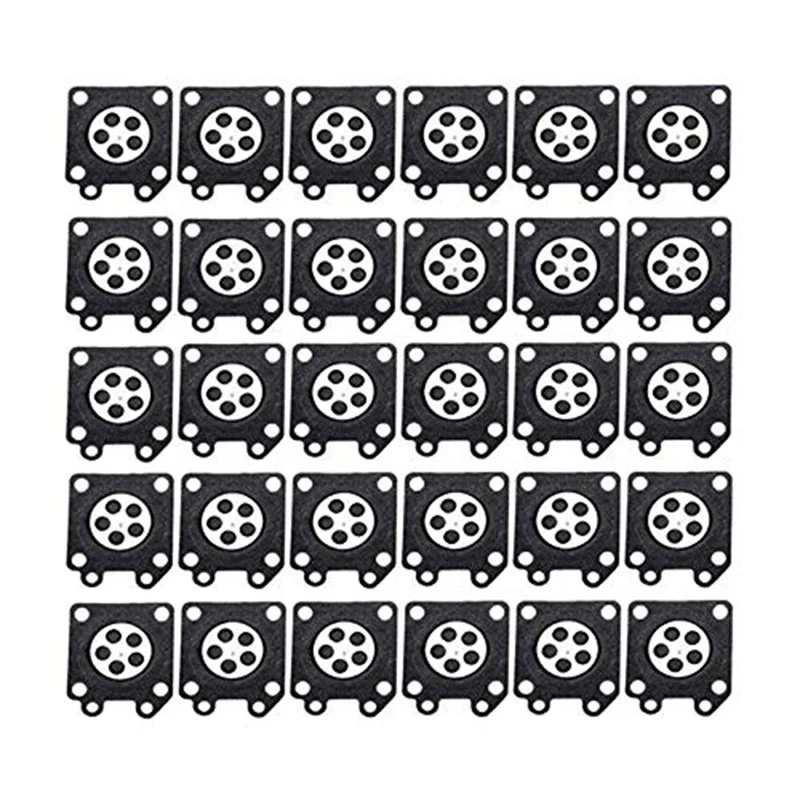 50Pcs Carburetor Parts Chainsaw Carburetor Membrane Pads for Zama Chainsaw Carburetor 2500/3800/4500/5200/5800 Accessories