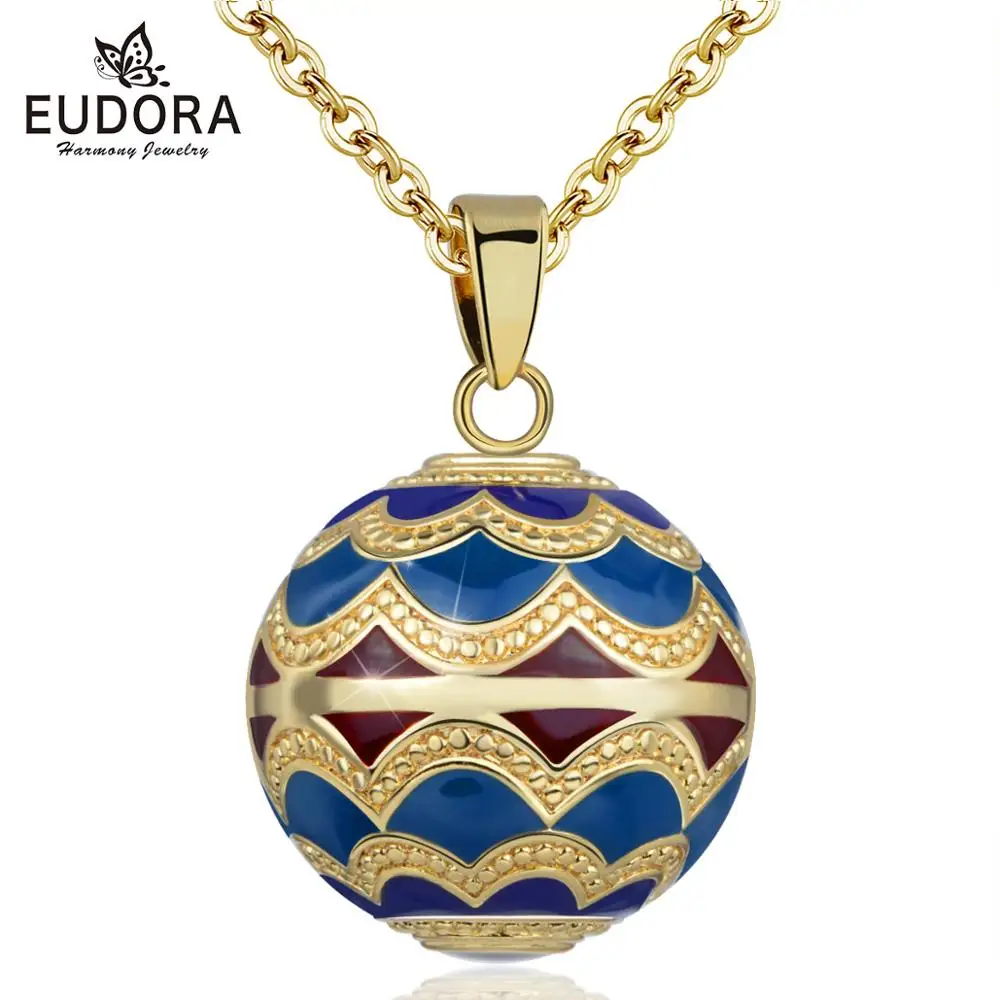 

Eudora Original Harmony ball Pendant Pregnancy Bola Ball Enamel Craft Necklace Pine cone design Ball Jewelry pregnancy mom gift