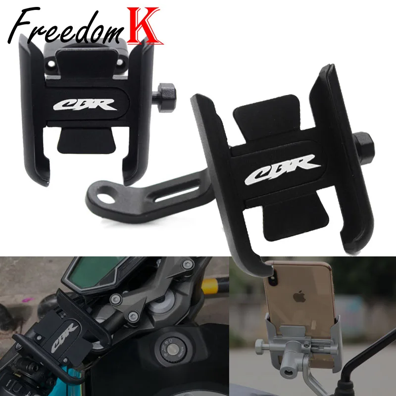 Motorcycle Phone Holder Accessories Aluminum Mobile Stand Holder  For CBR600RR CBR1000RR CBR500R CBR300R CBR250R CB150R CNC