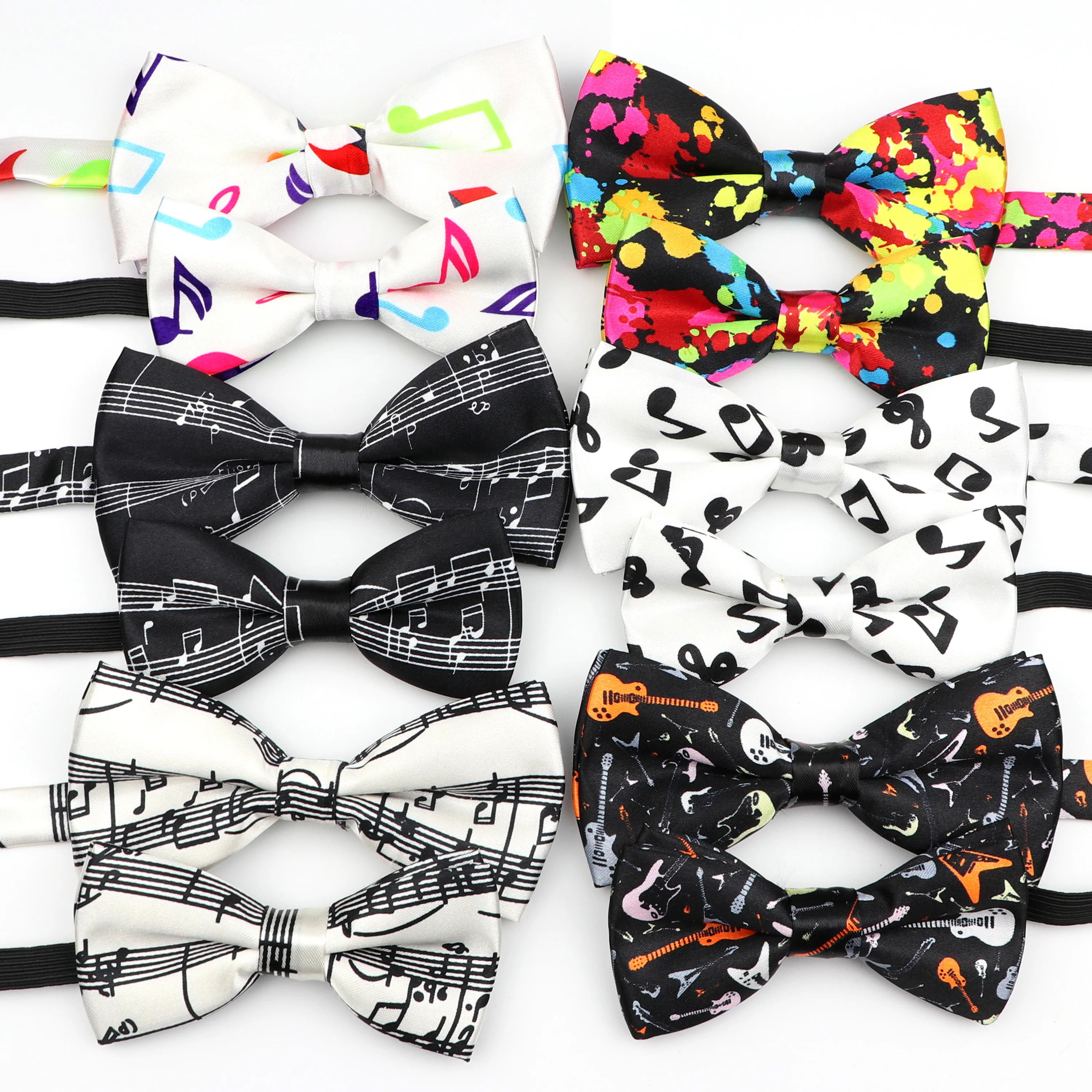 Music Note Parent-Child Bowtie Set Piano Stave Guitar Plaid Family Butterfly Party Dinner Wedding Design Cute Bow tie Accessory