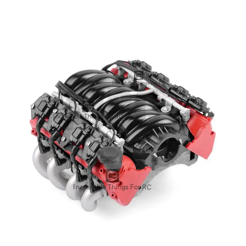 1 adet LS7 V8 benzet radyatör soğutma fanı elektrikli Motor Motor için 1:10 RC araba eksenel SCX10 90046 TRX4 Redcat LS7 V8 Motor