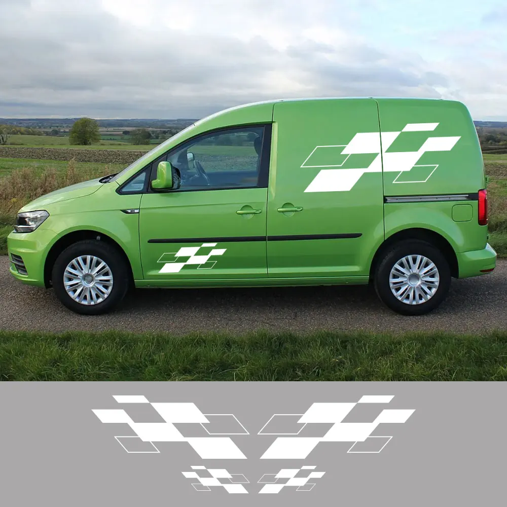 4PCS Car Stickers For Volkswagen VW Caddy MK1 MK2 MK3 MK4 4 3 2 Maxi Kombi Camper Van Graphics Vinyl Decals Tuning Accessories