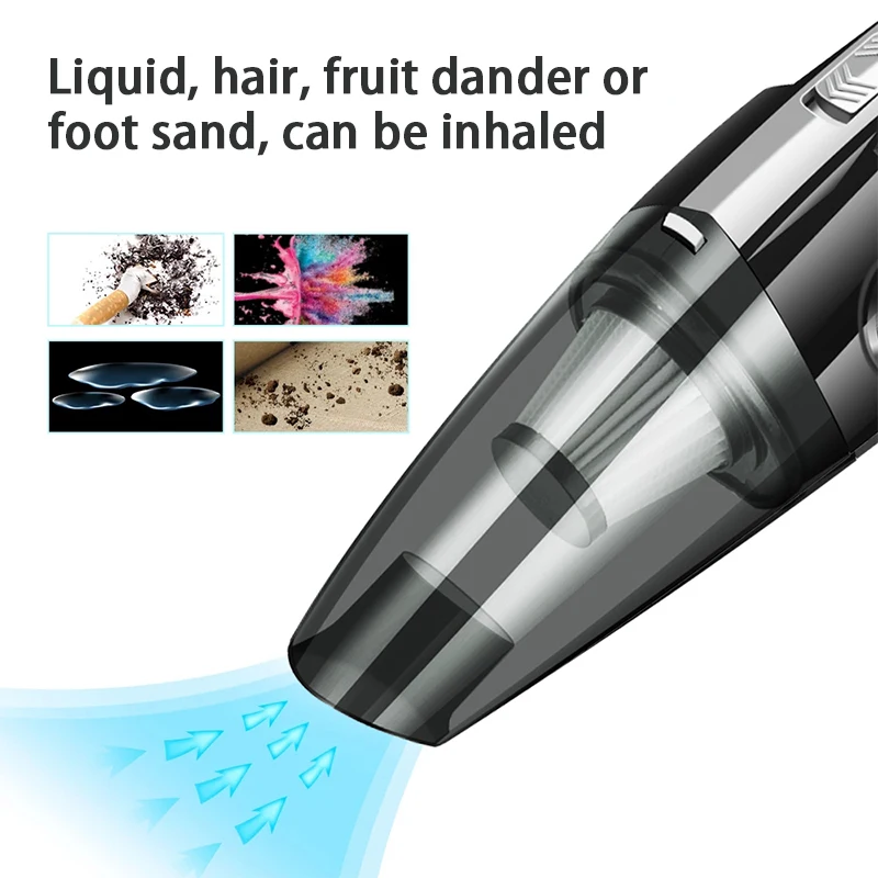 Car Wireless Vacuum Cleaner 3500PA Powerful Cyclone Suction Home Portable Handheld Vacuum Cleaning Mini