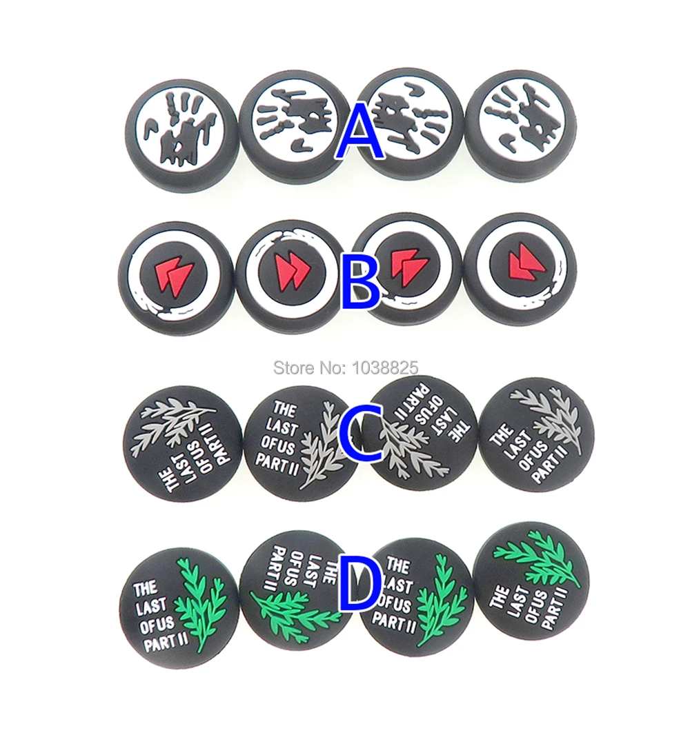 4 stücke = 1set neue muster silikon Daumen Griffe Für XBOX360 XBOXONE PS3 NS Pro Controller Joystick Kappe silikon Gummi