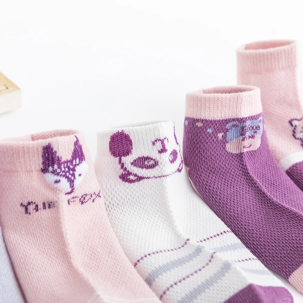 5Pairs/lot Baby Socks Summer Spring Kids Socks Cotton Animal Cute Thin Socks Lovely Girls Boys Mesh Socks