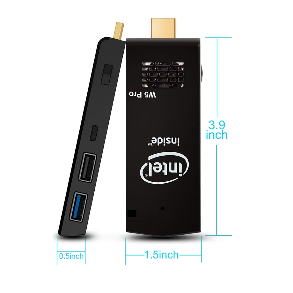 W5 pro pc dongle tv box core X5 Z8350 quad core win 10 mini pc intel PC stick pc gamer