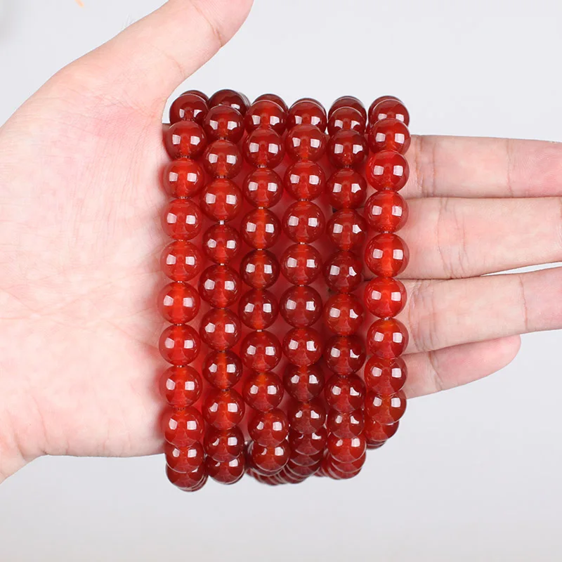 Natural Stone Beads AAA Red Agate Carnelian Round Loose Beads 2 3 4 6 8 10 12 14 16mm For Bracelets Necklace Jewelry Making