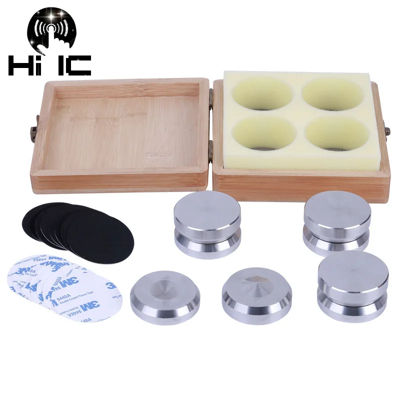 4 Pcs HIFI Audio Speaker Spikes Stainless Steel Speakers Repair Parts Foot Nails /Pads Anti-shock Shock Absorber