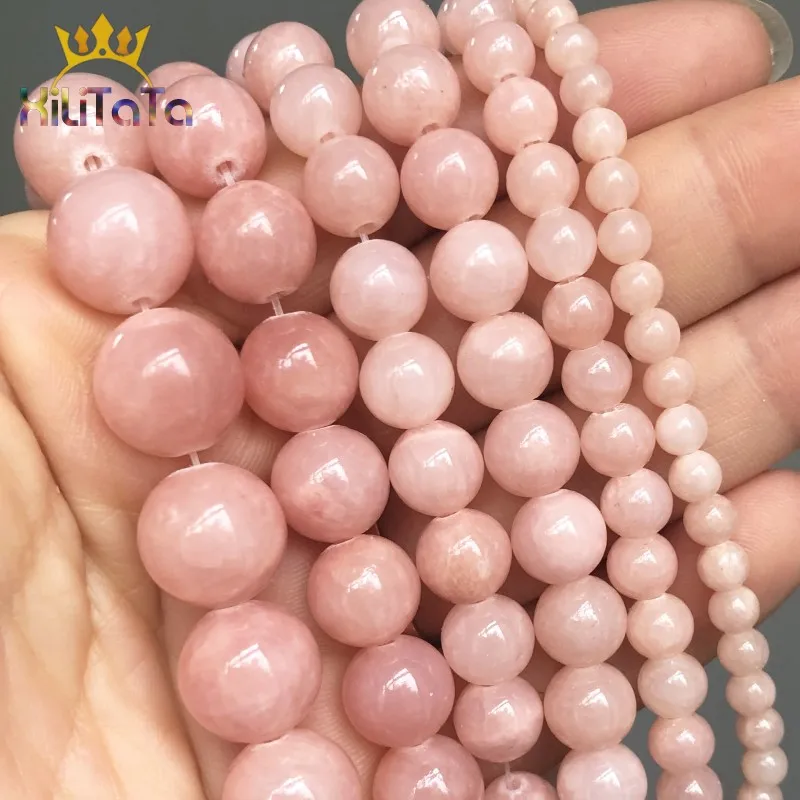 

Natural Sun Stone Jades Round Loose Spacer Beads For Jewelry Making DIY Charms Bracelet Ear Studs Accessories 4 6 8 10 12mm 15''