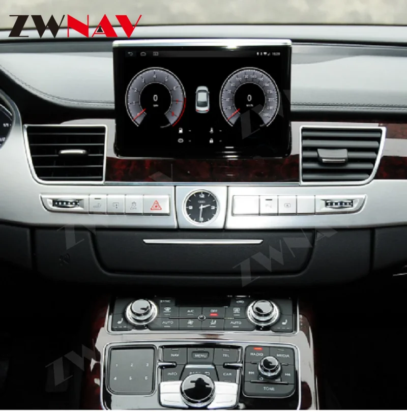 Android 13 IPS Screen For Audi A8 A8L 2009 - 2017 Car GPS Navigation Head Unit Stereo Radio Multimedia Player DSP Carplay