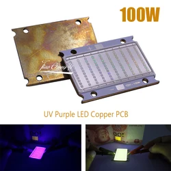 100W UV 420nm 395nm 380nm 365nm Purple LED Copper PCB 3500mA 30-36V Ultraviolet for UV Lamp Flatbed Printer,uv glue curing light