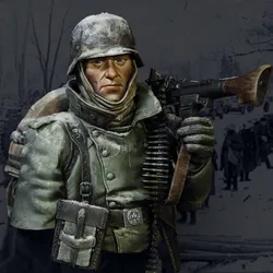 model kit resin kit machine gunner winter Germany X-102