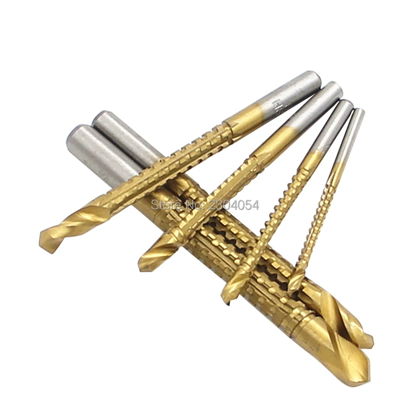 Baru 6 Buah Mata Bor HSS Lapis Titanium Bit Bor Listrik untuk Pemotong Penggilingan Logam untuk Slot Kayu 3/4/5/6/6, 5/8Mm