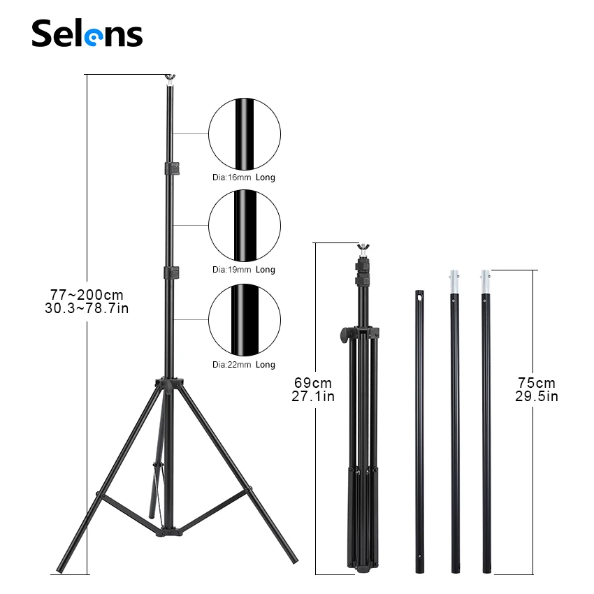 Photo Video Studio Backdrop Background Stand Photography Muslin Backgrounds Picture Canvas Frame Support System With Carry Bag