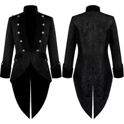 Men's New Coat Black Paisley Tailcoat Palace Prince Dinner Party Wedding Suits for Men Tuxedo Homme