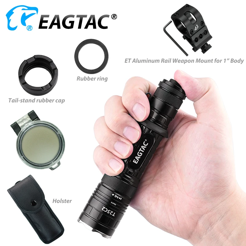 Imagem -05 - Eagtac-lanterna Led Tática T25c2 Pro 2100 Lumens Caça Módulo Substituível ir uv Verde Tocha Vermelha Multi Modo Livre 18650