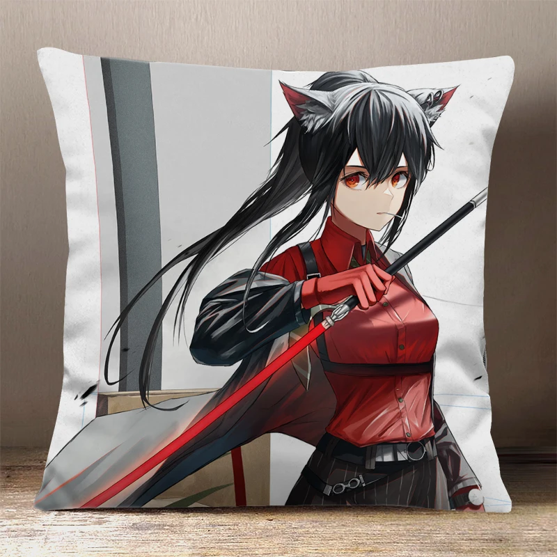 Hot Game Anime Arknights Texas Cartoon Square Throw Pillow Siesta Dakimakura Dakimakura Safa Back Cushion Cosplay Otaku Gifts