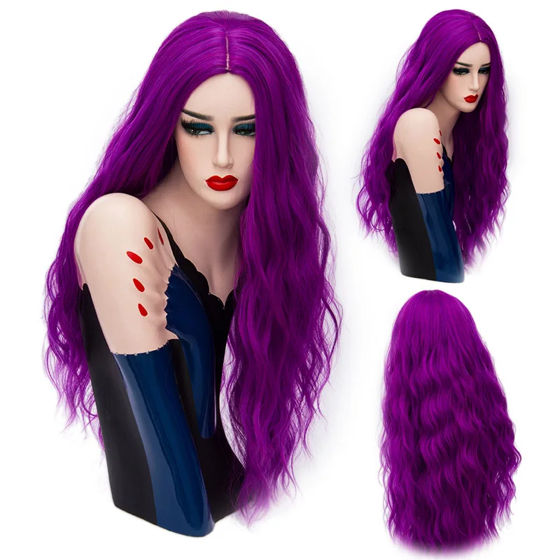 MSIWIGS Long Pink Wavy Wig Cosplay