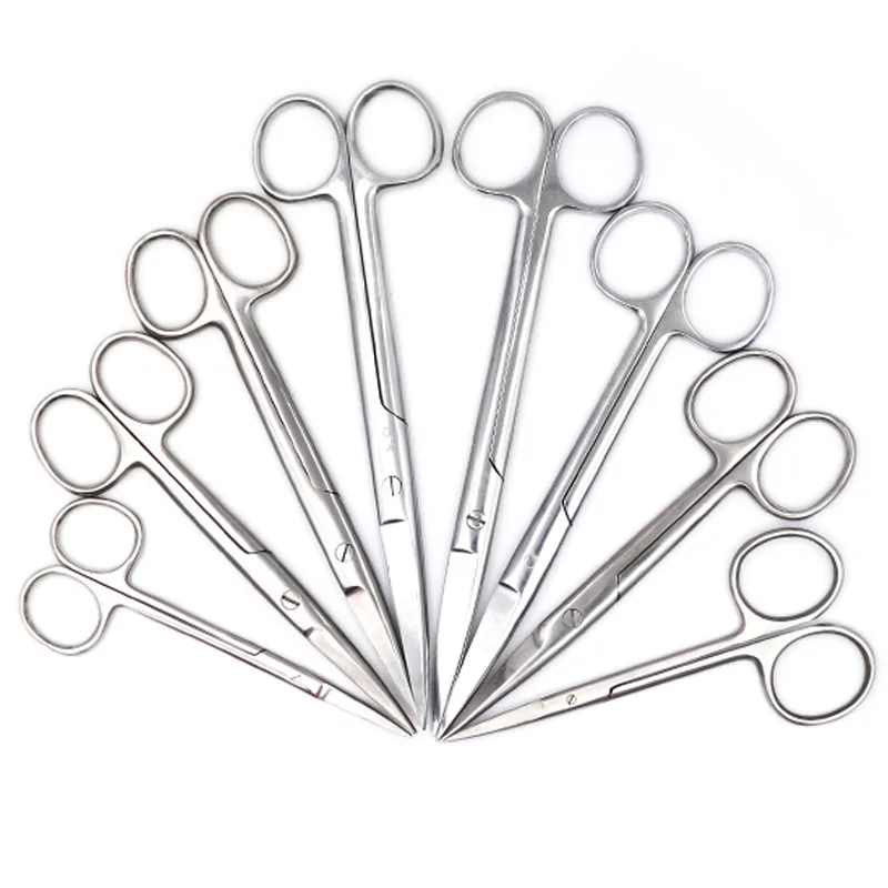 Dental Surgical Scissors Stainless Steel Oral Surgery Tools Straight/Elbow Dental Surgery Equipment Different Sizes