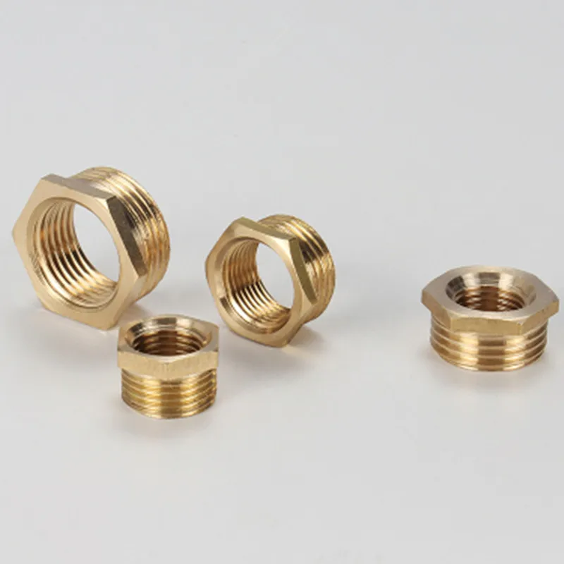 Brass Hex Bushing Reducer Pipe Fitting 1/8 1/4 3/8 1/2 3/4 F To M Threaded Reducing Copper Water Gas Adapter Coupler Connector