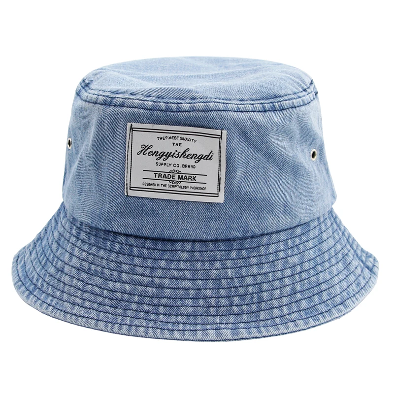 cowboy denim bucket hats women hat men hat panama outdoor hip hop hat retro washed denim girl fisherman hat street merchandise h