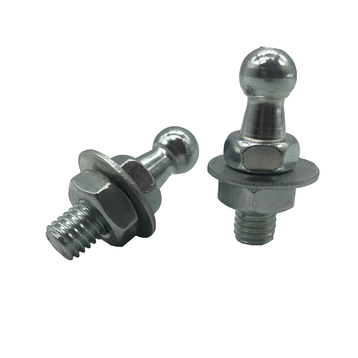 2x 10mm M8 M6 Universal Boot Bonnet Gas Strut End Fitting Connector Ball Screw Bolt Pin With Gasket Nut for Spring Lift Supports