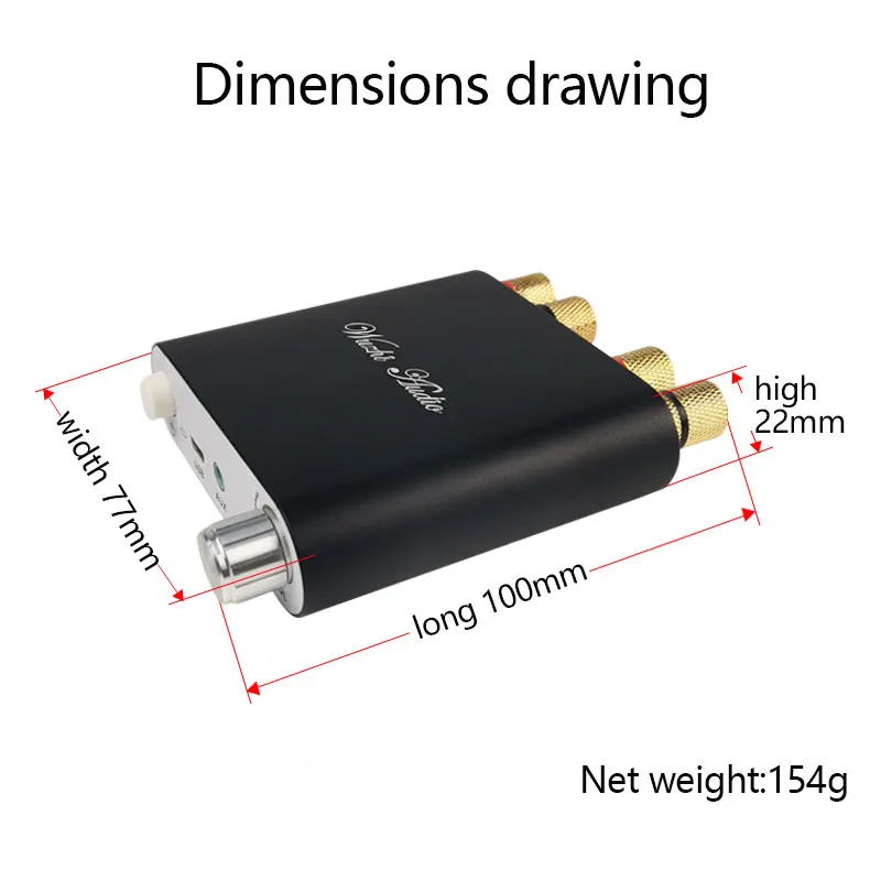 2*100 Вт Bluetooth 5,0 TPA3116D2 плата цифрового усилителя мощности звука TPA3116D2 стерео HiFi USB усилитель домашнего кинотеатра мини-усилитель