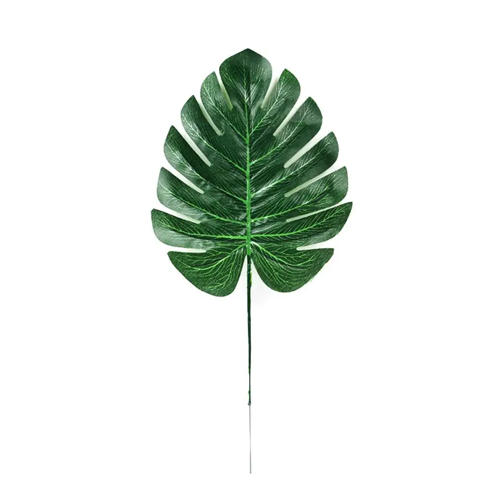 Hojas artificiales tropicales de Monstera, decoración de mesa para boda, fiesta, hogar, 2 uds.