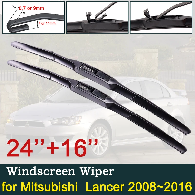 Car Wiper Blade for Mitsubishi Lancer 2008~2016 Ralliart EVO X Galant Fortis EX Windscreen Windshield Brushes Car Accessories