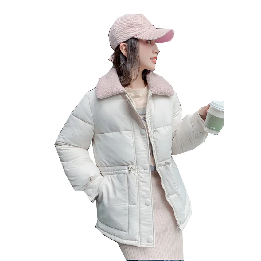 

2020 Autumn Winter Fashion Women Thickened Cotton Coats Female Jacket Parkas Lady Short Cotton-padded Coat Outwear Harajuku W946