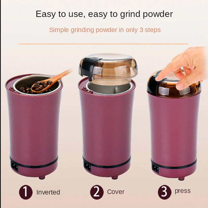 Electric Coffee Grinder Mini Grain Crusher Spice Mill Grinder Herb Coffee Bean Grinder Pulverizer One Blade