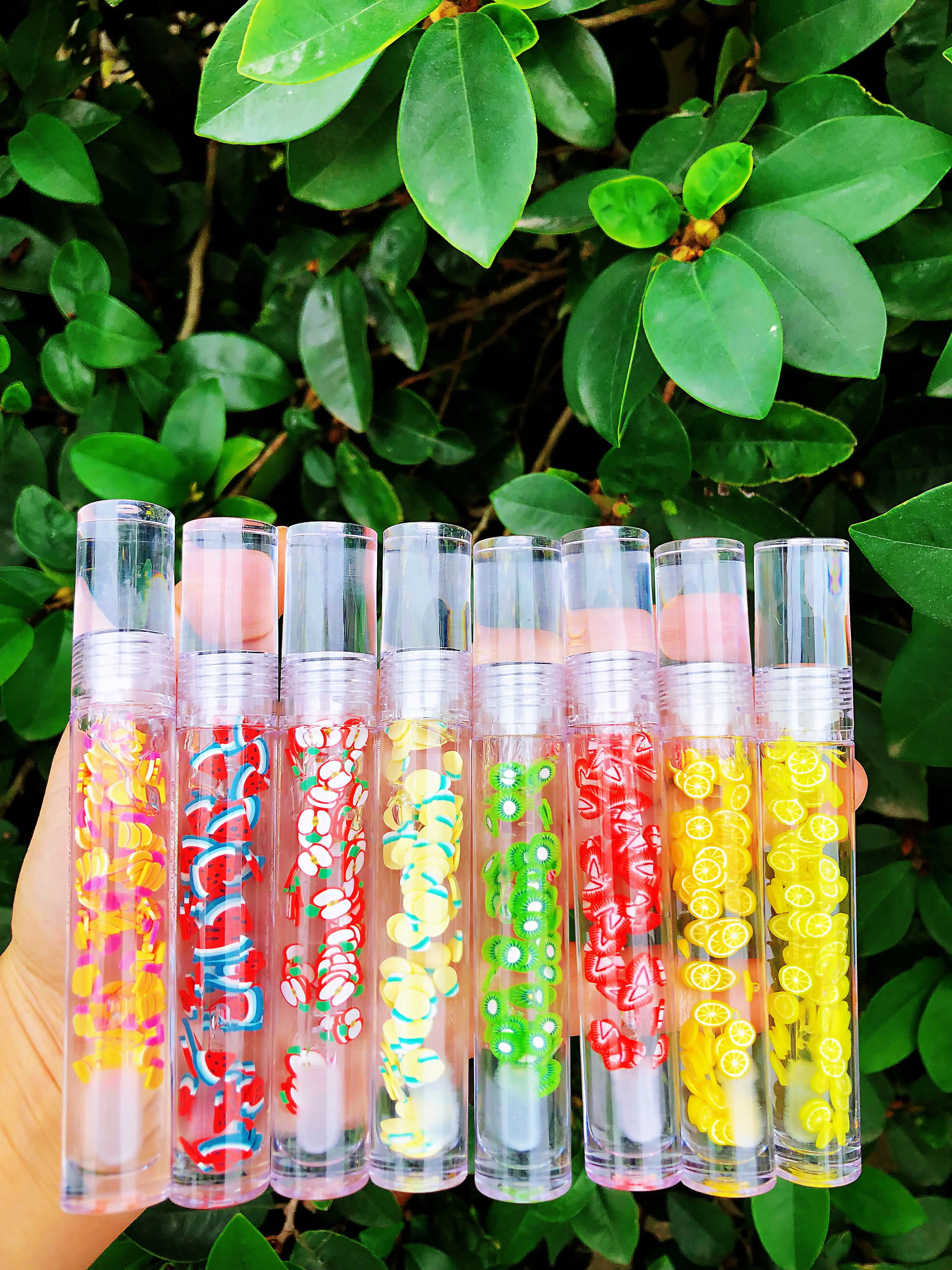 Lipgloss Base Oil Custom Coconut Private Label Clear Make Up Tube Fruit Vegan Glitter Wholesale Flower Natural Lip Gloss