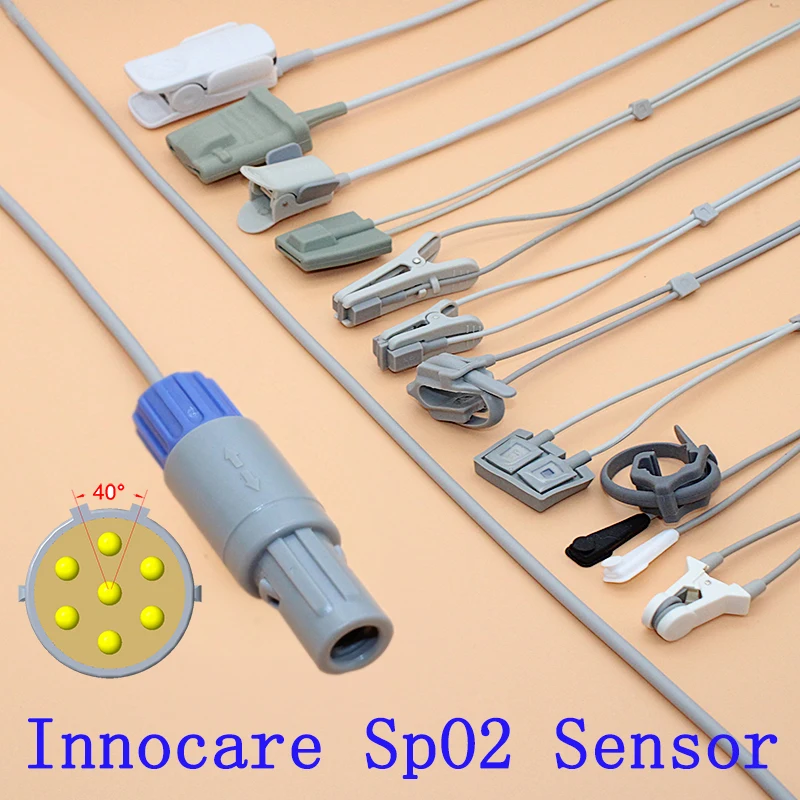 3m of SpO2 sensor cable,For Innomed innocare monitor,with VET animal probe.