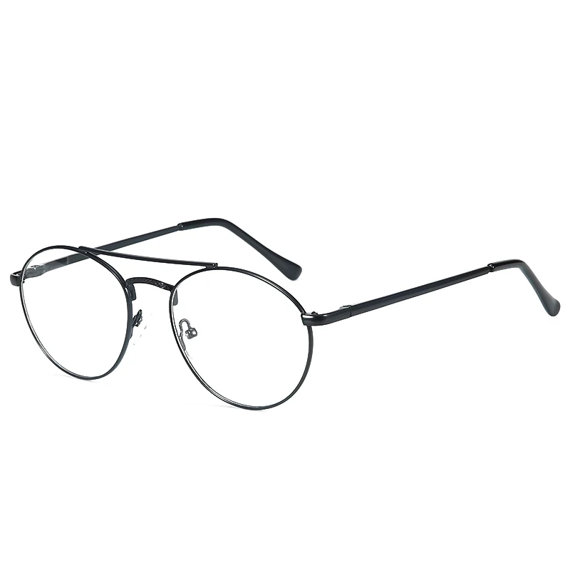 

ZENOTTIC Design Double Bridge Optical Glasses Frame Fashion Men Eyeglasses Non-Prescription Pilot Eyewear