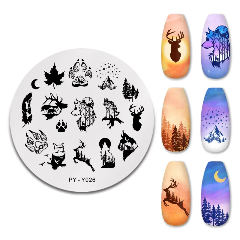 PICT YOU – plaque d'estampage pour ongles, pochoir en acier inoxydable, pour Art de manucure et de pédicure, motif à rayures géométriques, idéal pour le Festival de noël