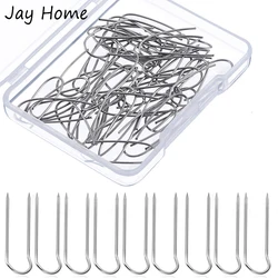 50PCS U Pins Craft Fork Pins Double Blocking Pins Stainless Steel Sewing Pins Straight Pins for Sewing Jewelry Home Decor