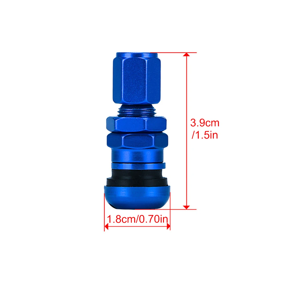 4Pcs Car Truck Motorcycle Valve Short Stems Metal Bolt Tire Valve Stem Kit with Dust Cap