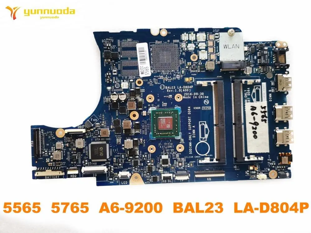 Originale per DELL 5565 5765 scheda madre del computer portatile 5565 5765 A6-9200 BAL23 LA-D804P testato buona spedizione gratuita