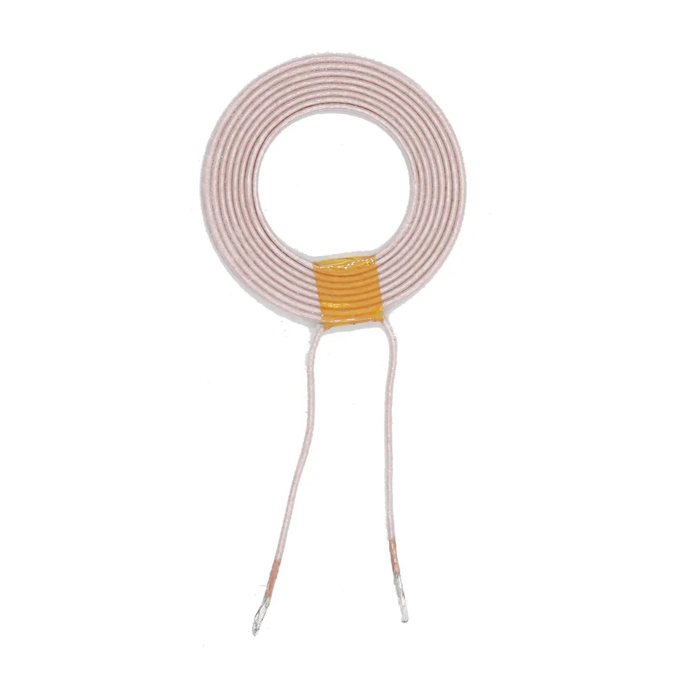 Taidacent 5PCS 35mm Diameter 9uH 85 strands Custom Pancake Copper Coil Inductor for Wireless Charger Charging Module PCBA