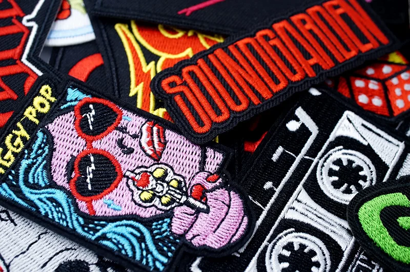 Bands Iron On Patches Apparel Sewing Fabric Handmade Appliques For Clothing Punk Rock Stickers Badges Parche