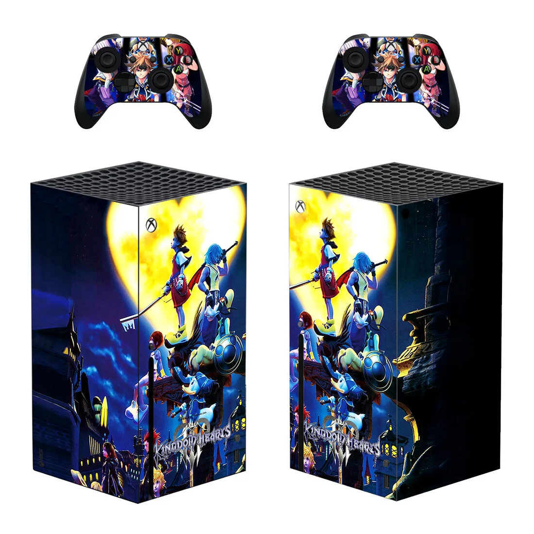 Kingdom Hearts Protector Sticker Decal Cover for Xbox Series X Console and 2 Controllers Xbox Series X Skin Sticker Vinyl