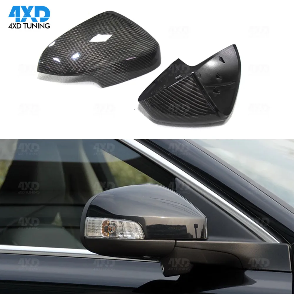 

S80 Mirror Cover For Volvo S80 Carbon Fiber Side Rear View caps Mirror Cover 1:1 Replacement Style 2010 2011