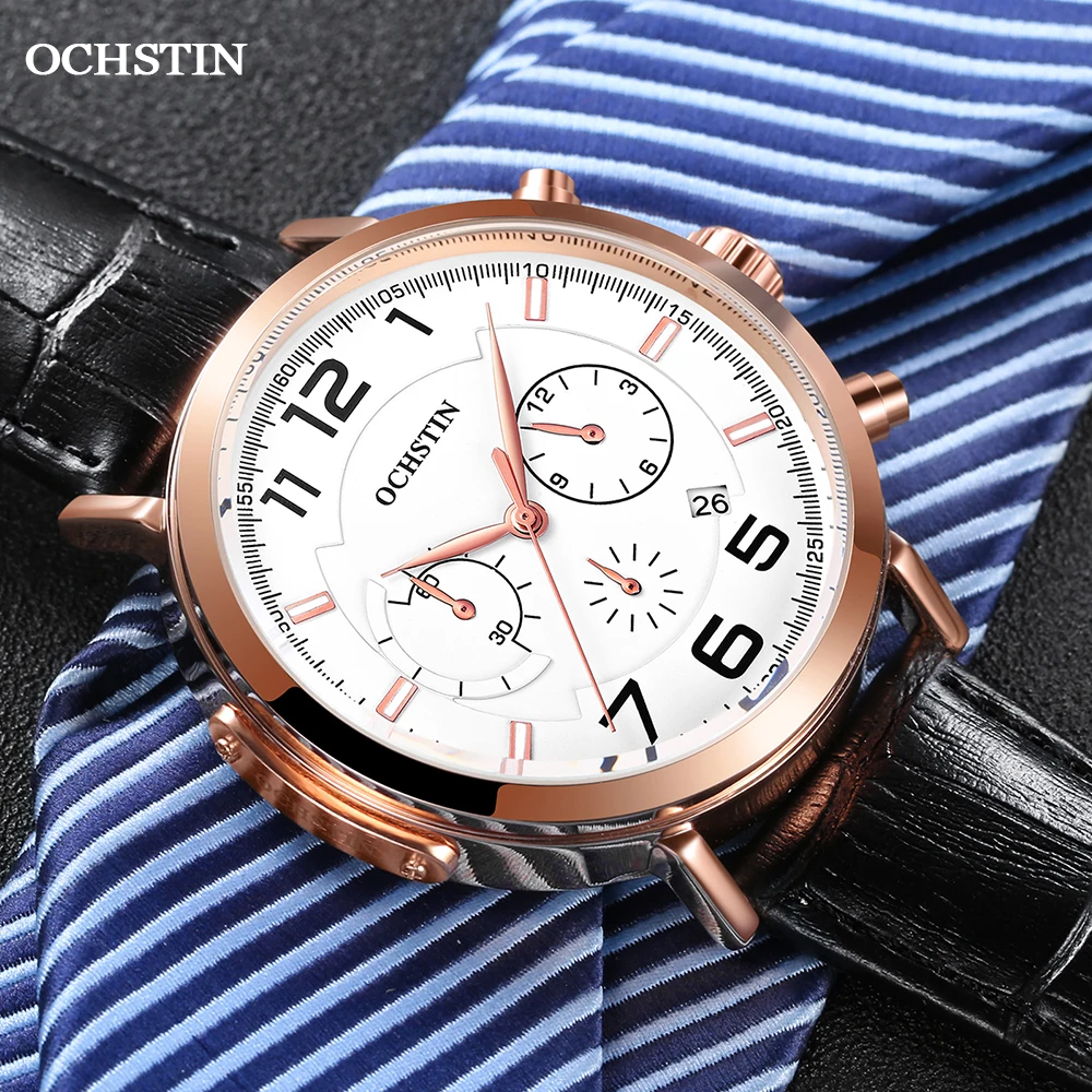 OCHSTIN 2023 Casual Mens Watch Chronograph Male Original Quartz Wristwatches Gift for Man часы мужские Waterproof Clock GQ6105
