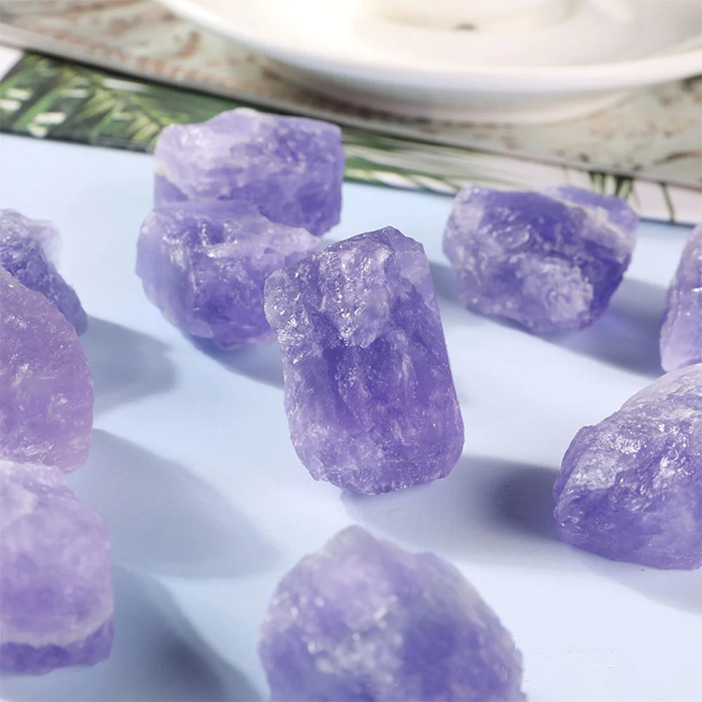 Natural Amethyst Aroma Diffuser Stone Rose Quartz Minerals Specimen Pink Crystal Rough Stone Irregular Fish tank decoration