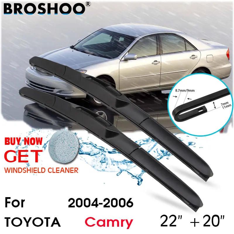 

Car Wiper Blade Front Window Windscreen Windshield Wiper Fit J hook Blades Accessories For TOYOTA Camry 22"+20" 2004-2006